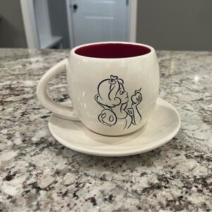 Rae Dunn Snow White teacup with saucer